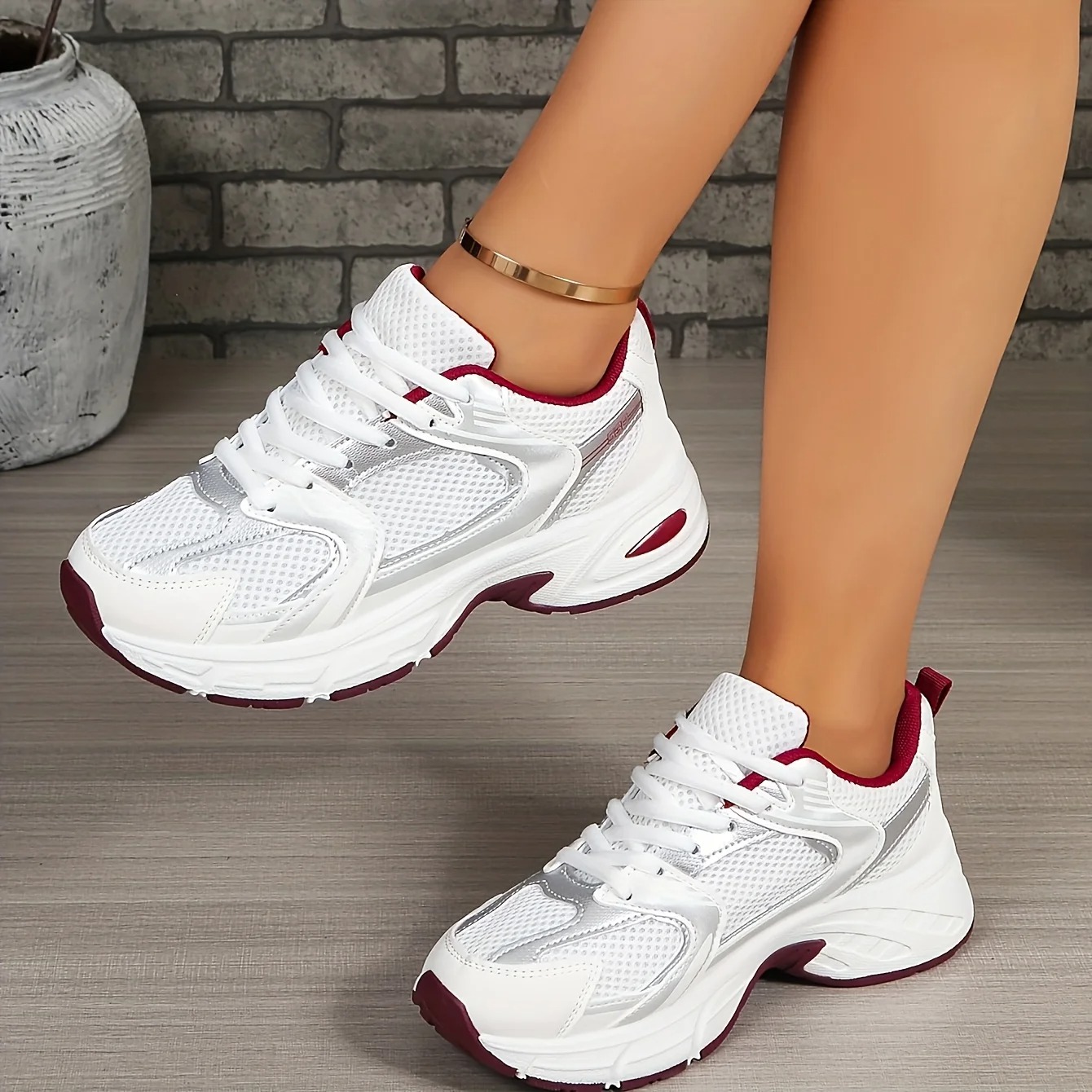 Women Retro Mesh Chunky Dad Sneakers | Fashion Platform Shoes